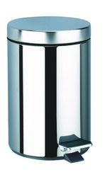 Poubelle ronde à pédale 5L Inox poli