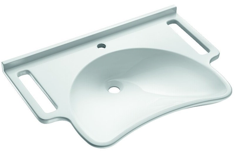 Lavabo MINERALCAST PMR mural L.785 trou