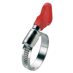 Collier bande ajourée acier largeur 8 mm à papillon