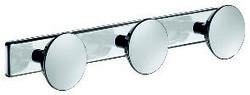 Porte-vêtement 3 têtes Inox poli