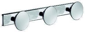 Porte-vêtement 3 têtes Inox poli