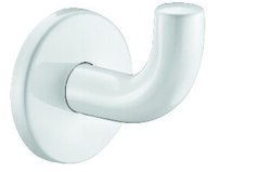 Patère virgule Ø62x65 Inox époxy blanc