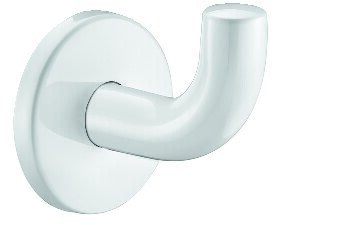 Patère virgule Ø62x65 Inox époxy blanc