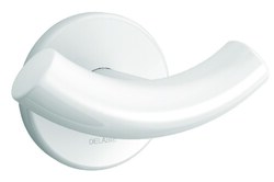 Patère double Inox époxy blanc
