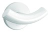 Patère double Inox époxy blanc