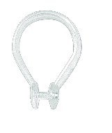 6 x anneau plastique de rideau de douche