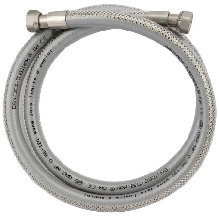 Flexible inox raccordement gaz naturel écrou G 1/2' écrou G 1/2'