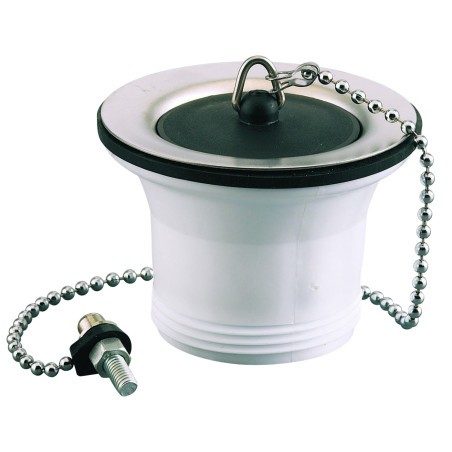 Bonde avec bouchon pour évier inox perçage Ø 50 40x49 Ø 50 mm