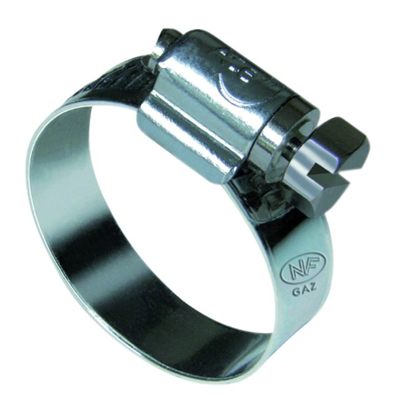 Collier pour tuyau caoutchouc souple butane-propane Ø 6 à 12 mm