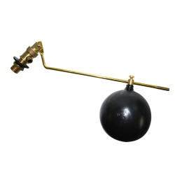 Kit robinet flotteur et boule, laiton et acier galvanisé, M 12x17