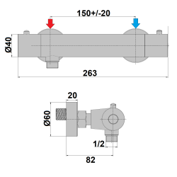 Mitigeur douche thermostatique COX