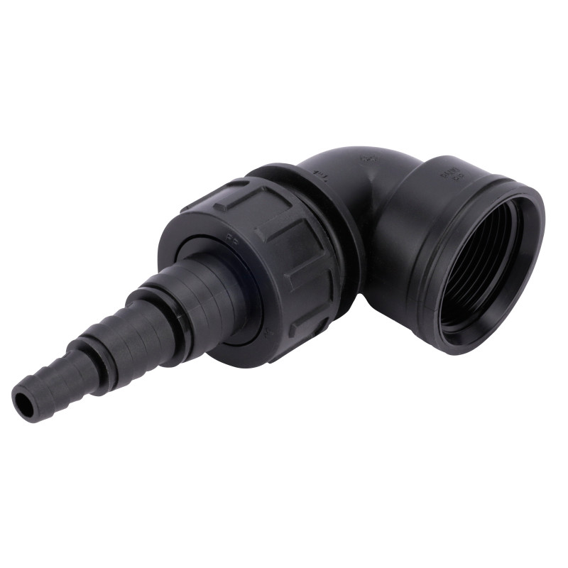 Embout femelle coudé étagé F 33x42 Ø 13 - 19 - 25 mm