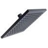 Tête de douche carré noir F.15x21
