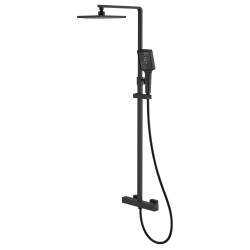 Ensemble douche noir carré 20X27 15X21