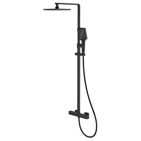 Ensemble douche noir carré 20X27 15X21