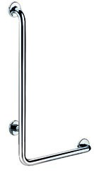 Barre de maintien en L (à droite) Ø32 - Inox brillant H. 750 mm
