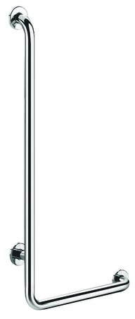 Barre de maintien en L (à droite) Ø32 - Inox brillant H. 1150 mm