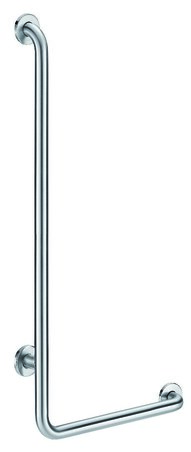 Barre de maintien en L (à droite) Ø32 - Inox satiné H. 1150 mm
