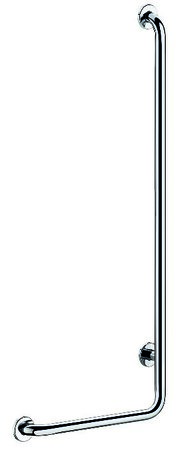 Barre de maintien en L (à gauche) Ø32 - Inox brillant H. 1150 mm