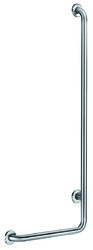Barre de maintien en L (à gauche) Ø32 - Inox satiné H. 1150 mm