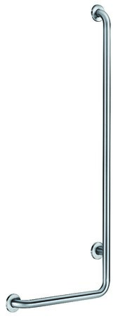 Barre de maintien en L (à gauche) Ø32 - Inox satiné H. 1150 mm