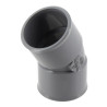 Coude, femelle-femelle à 30°, à coller, gris, en PVC