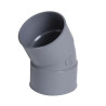 Coude, femelle-femelle à 30°, à coller, gris, en PVC