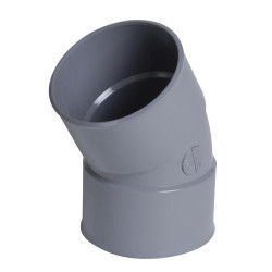 Coude, femelle-femelle à 30°, à coller, gris, en PVC