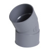 Coude, femelle-femelle à 30°, à coller, gris, en PVC
