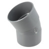 Coude, femelle-femelle à 30°, à coller, gris, en PVC
