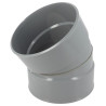 Coude, femelle-femelle à 30°, à coller, gris, en PVC