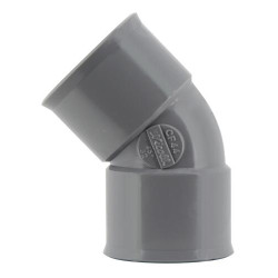 Coude 45°, femelle-femelle, à coller, en PVC