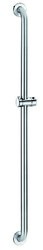 Barre de douche droite avec support douchette Inox satiné - Ø32