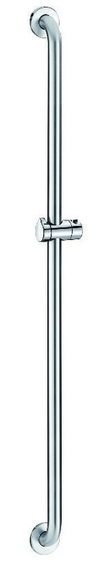 Barre de douche droite avec support douchette Inox satiné - Ø32