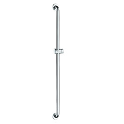 Barre de douche droite avec support douchette Inox brillant - Ø32