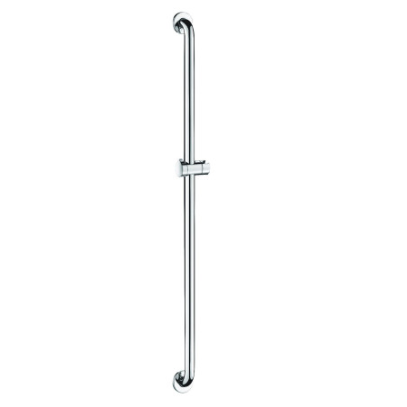 Barre de douche droite avec support douchette Inox brillant - Ø32
