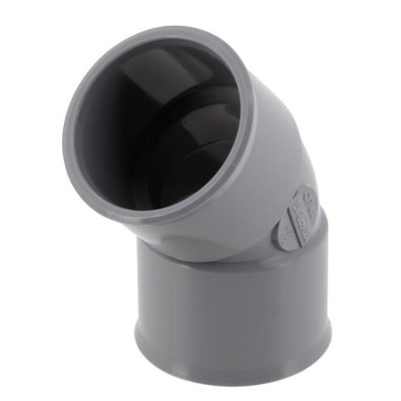 Coude 45°, femelle-femelle, à coller, en PVC