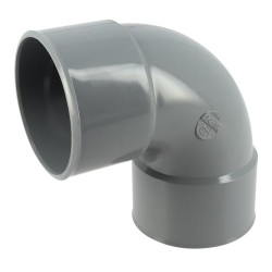 Coude, femelle-femelle à 87°30, à coller, en PVC
