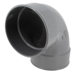 Coude, femelle-femelle à 87°30, à coller, en PVC
