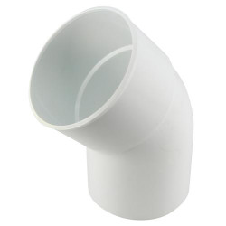 Coude en TECHTAN®, Mâle-femelle à 45°, pour tube de descente Ø 100