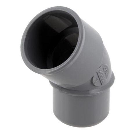 Coude 45°, mâle-femelle, à coller, en PVC