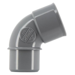 Coude 67°30, mâle-femelle, à coller, en PVC