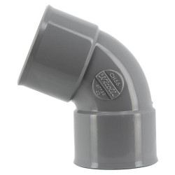 Coude 67°30, mâle-femelle, à coller, en PVC
