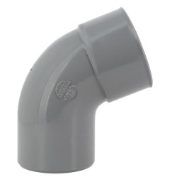 Coude 67°30, mâle-femelle, à coller, en PVC
