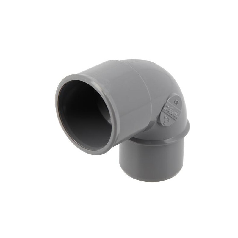 Coude 87°30, mâle-femelle, à coller, en PVC