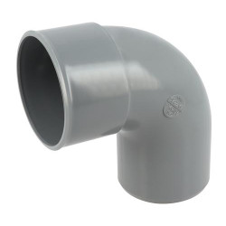 Coude, mâle-femelle à 87°30, à coller, en PVC