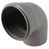 Coude 87°30 CR4 Mâle/Femelle Joint Standard Gris
