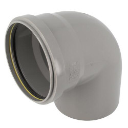 Coude 87°30 CR4 Mâle/Femelle Joint Standard Gris