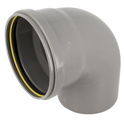 Coude 87°30 CR4 Mâle/Femelle Joint Standard Gris
