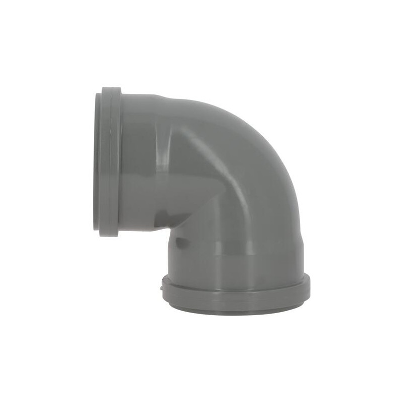 Coude 87°30 CR4 Femelle/Femelle Joint Fixe Gris